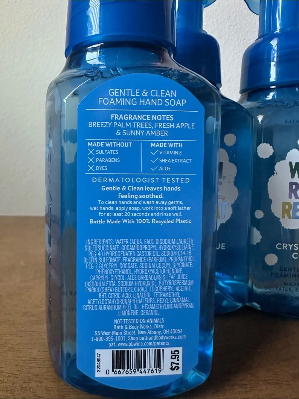 X3 Bath & Body Works wash , rinse , repeat (Crystal Blue Coast) foaming soaps